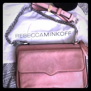 Pink suede Rebecca Minkoff small purse